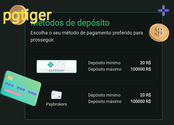 O cassino pgtigerbet oferece uma grande variedade de métodos de pagamento